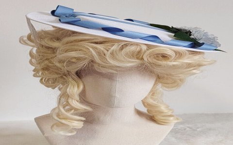 white tea party hat