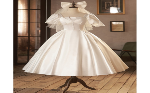 vintage tea length white dress